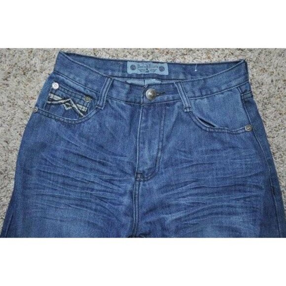 Boys Jeans 18 Denim & Rivets No. 37 Medium Blue Crinkled Denim - Picture 2 of 6